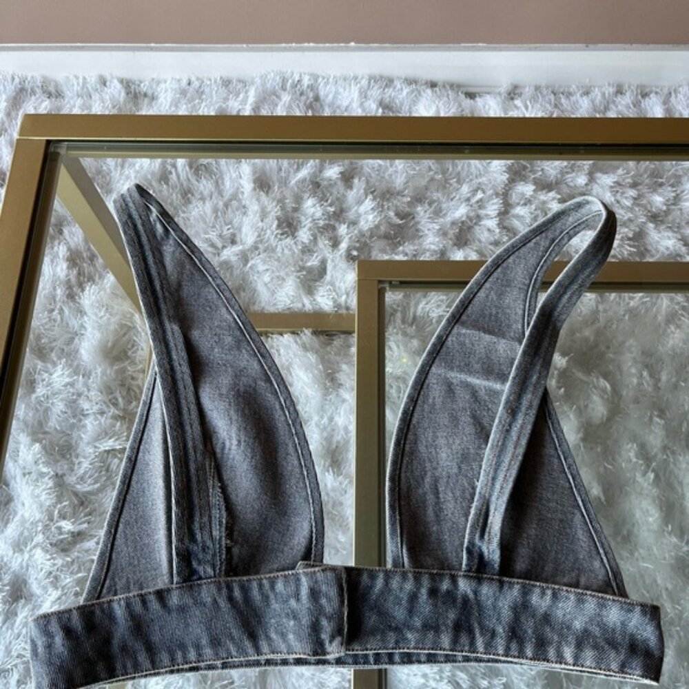Prada denim bralette crop top size medium - Picture 4 of 6
